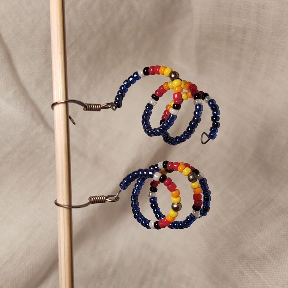 Women's Spiral Beaded Earrings